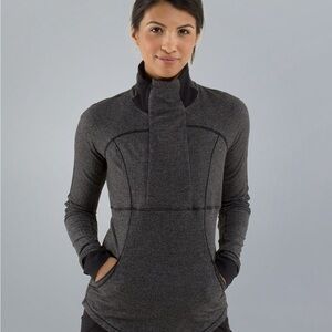 Lululemon Athletica Charcoal High-Neck Sweatshirt